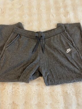 Nike Wide-Leg Sweatpants in Dark Gray
